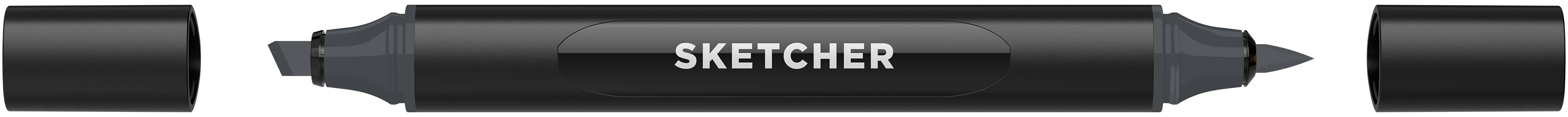 Twinmarker Sketcher brush+chisel NG565 neutralgrau 6