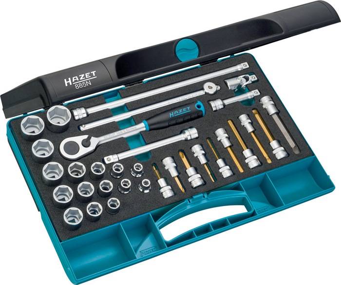 Steckschlüsselsatz 885 N 32-tlg.3/8 Zoll SW 6-22mm Z.30 6KT HAZET