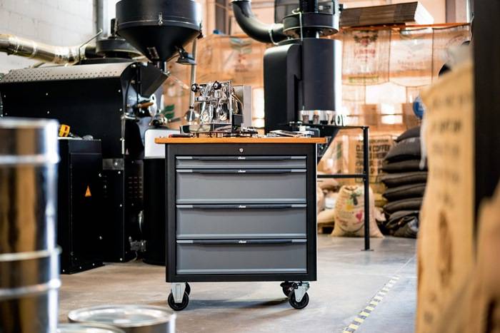 Werkstattwagen, V4814, H1000xB907xT481mm, 4 Schubladen