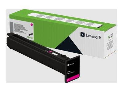 Lexmark Magenta-Tonerkartusche mit Verpackung, Markenlogo und Produktinformationen, geeignet für bestimmte Druckermodelle.