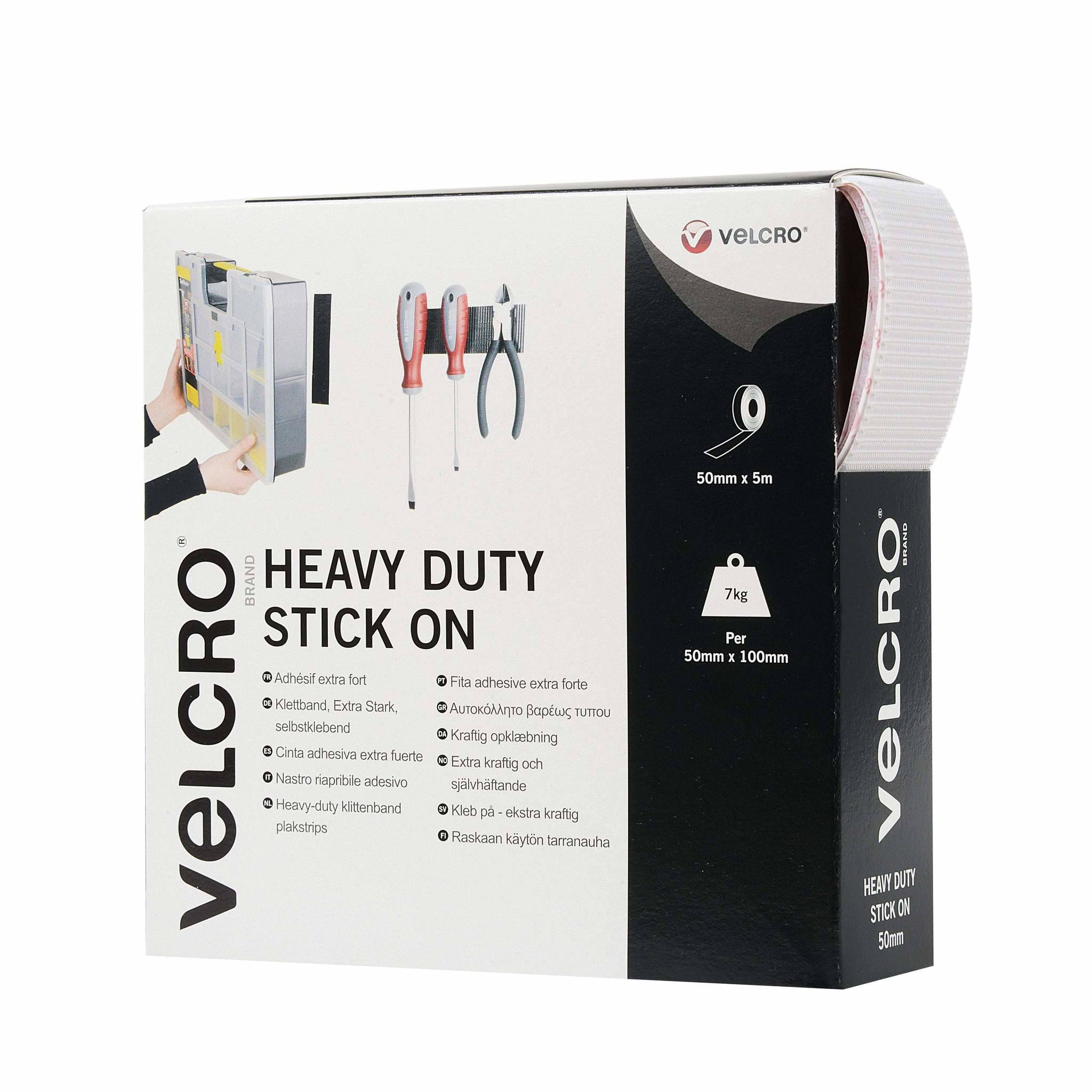 VELCRO Heavy Duty Stick On - Selbstklebendes Klettband