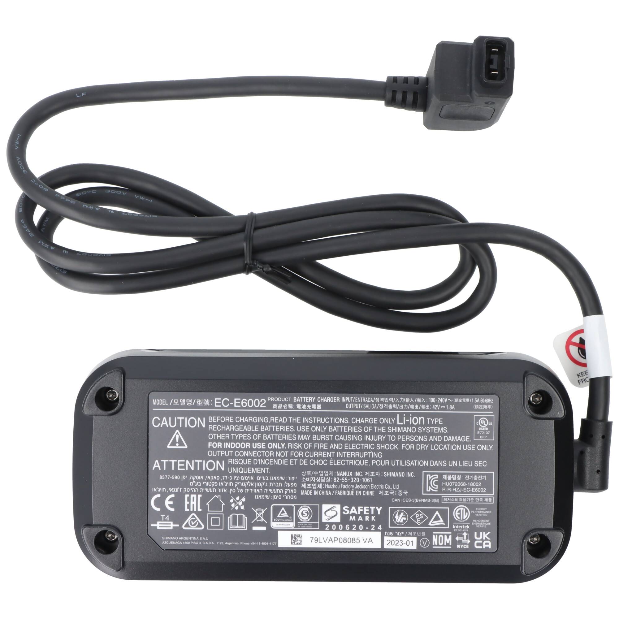 E-Bike Ladegerät SHIMANO STEPS Ladegerät EC-E6002 - 36V 2A - Inklusive Netzkabel