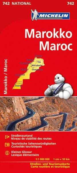 Michelin Nationalkarte Marokko 1 : 1.000 000
