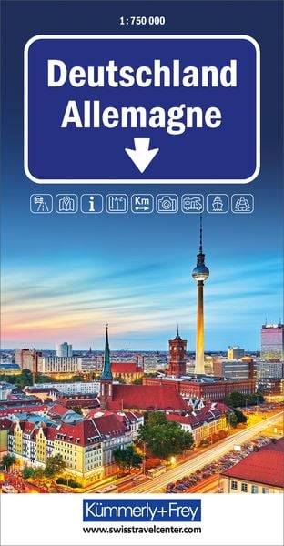 Deutschland Strassenkarte 1:750 000