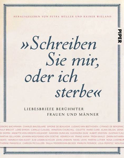 Schreiben Sie mir, oder ich sterbe