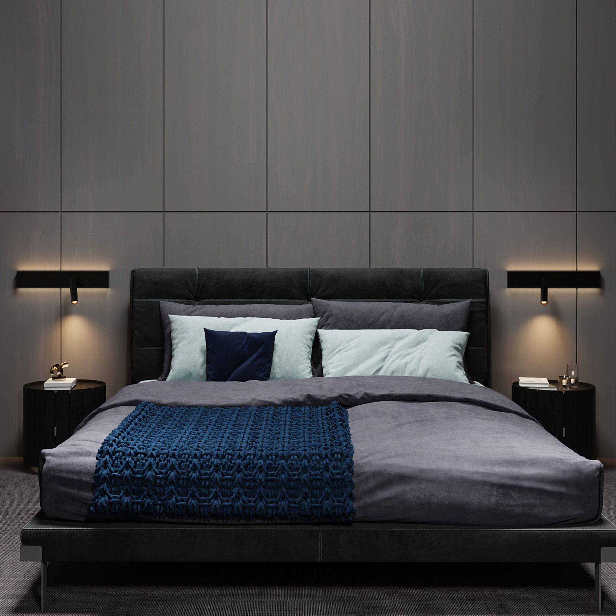 kalb I Avay Bettpanelleuchte USB-C, Moderne LED Wandlampe am Bett, Flexibles Leselicht mit Lademöglichkeit, Nachtlicht für Schlafzimmer, Energiespar