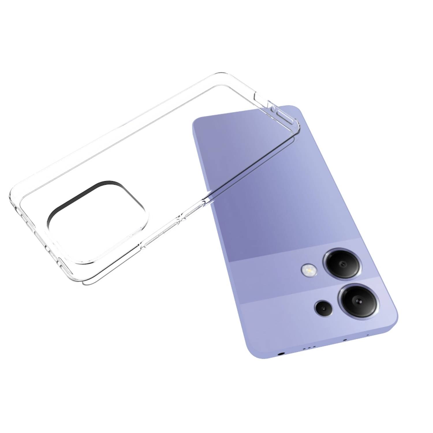Für Xiaomi Redmi 13 4G / Poco M6 4G Silikon TPU Hülle dünn Transparent