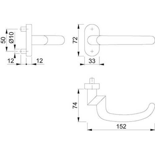 Hoppe Halbgarnitur San Francisco FS-E1301GF2/55, 9, F69