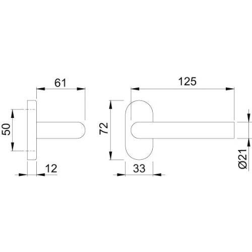 Hoppe Halbgarnitur Amsterdam FS-E1400F/55, 9, F69