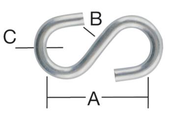 Vormann S-Haken 27X5,5X4mm RF (V2A) 2 St.