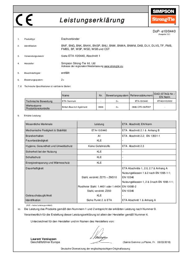 Simpson Dachlattenverbinder