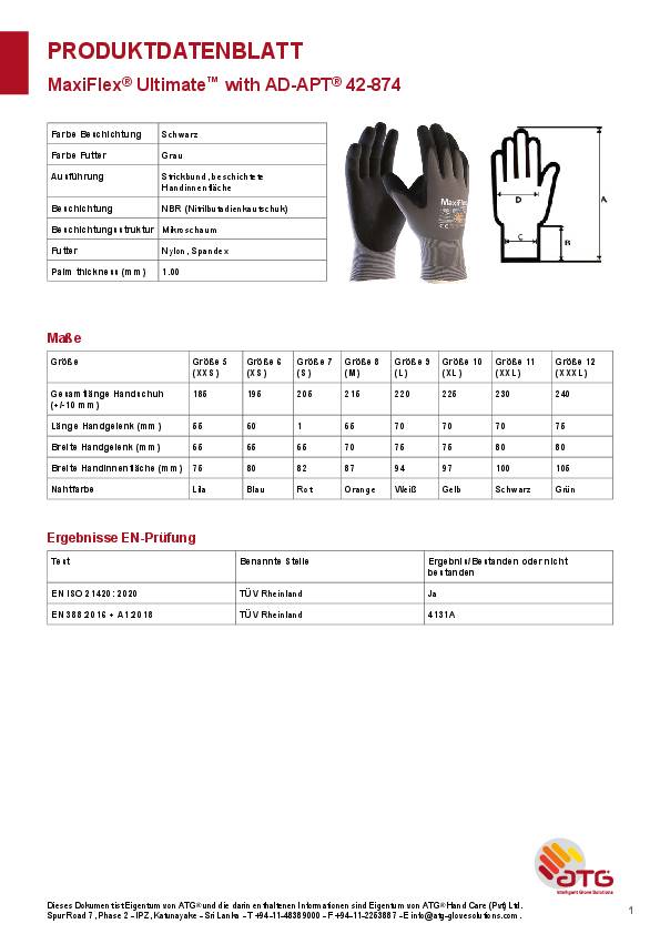 ATG® MaxiFlex® Ultimate AD-APT® Nylon-Strickh. (42-874)