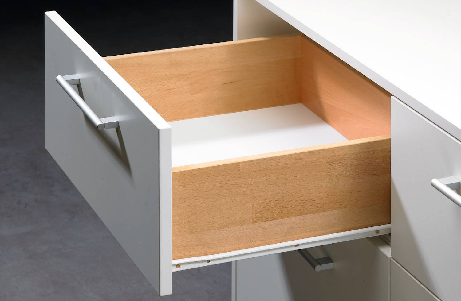 Rollschubführung FR 402 25 kg, weiß, 550 mm