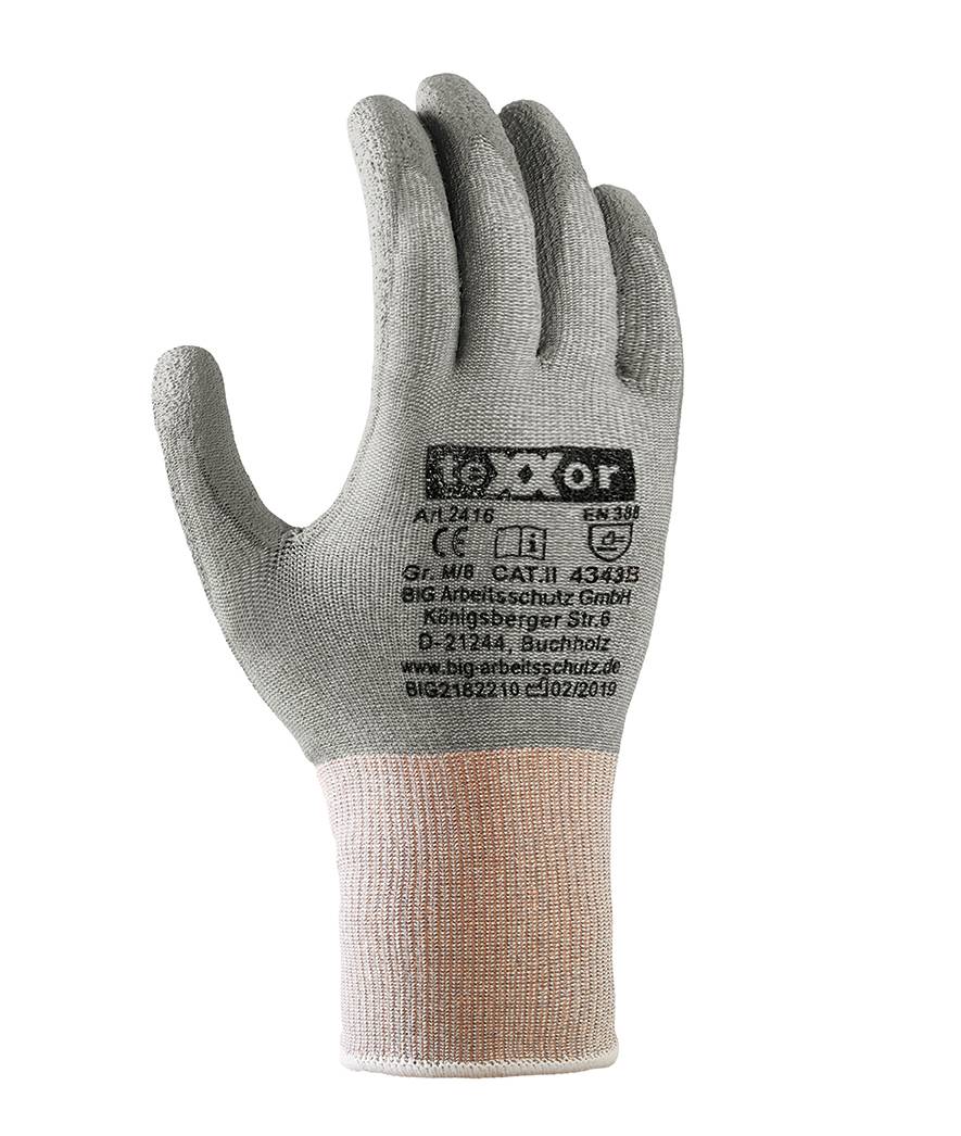 teXXor® Schnittschutz-Strickhandschuhe PU-BESCHICHTUNG grau/grau 11