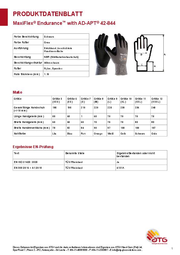 ATG® MaxiFlex® Endurance AD-APT® Nylon-Strickh. (42-844 HCT), SB-Verp.