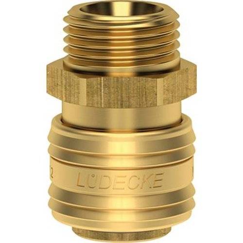 Schnellverschlusskupplung NW 7,2mm, Messing, Serie ES, AG G3/8" LÜDECKE