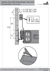 Blendenstütze, Aluminium Optik, links / rechts