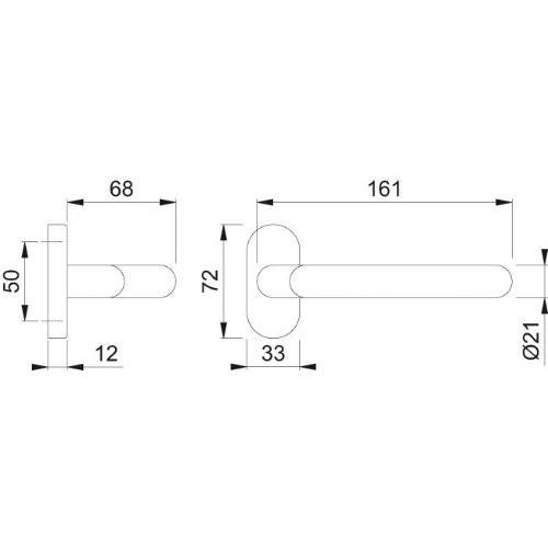 Hoppe Halbgarnitur Rotterdam E1401GF2/55, 8, F69, o. No.