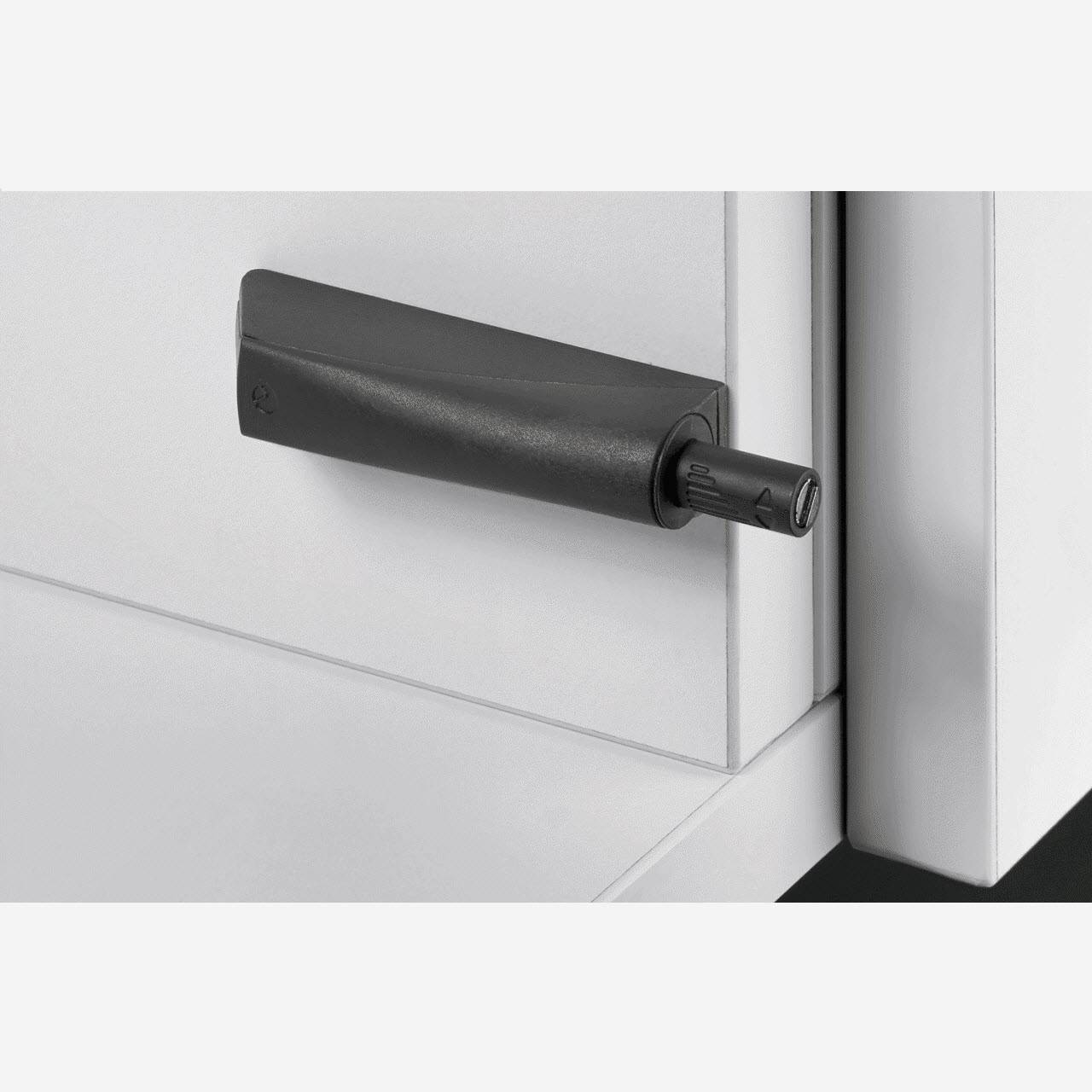 Push to open Magnet zum Anschrauben kurz, 14 mm Hublänge, anthrazit