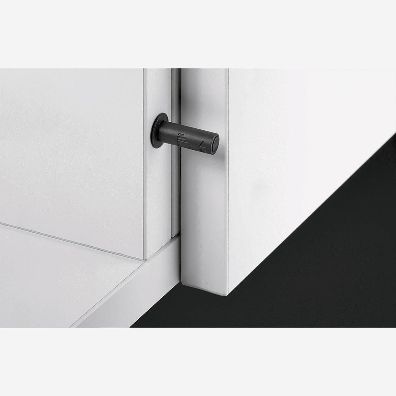 Push to open Pin Strong zum Einbohren kurz, 20 mm Hublänge, anthrazit