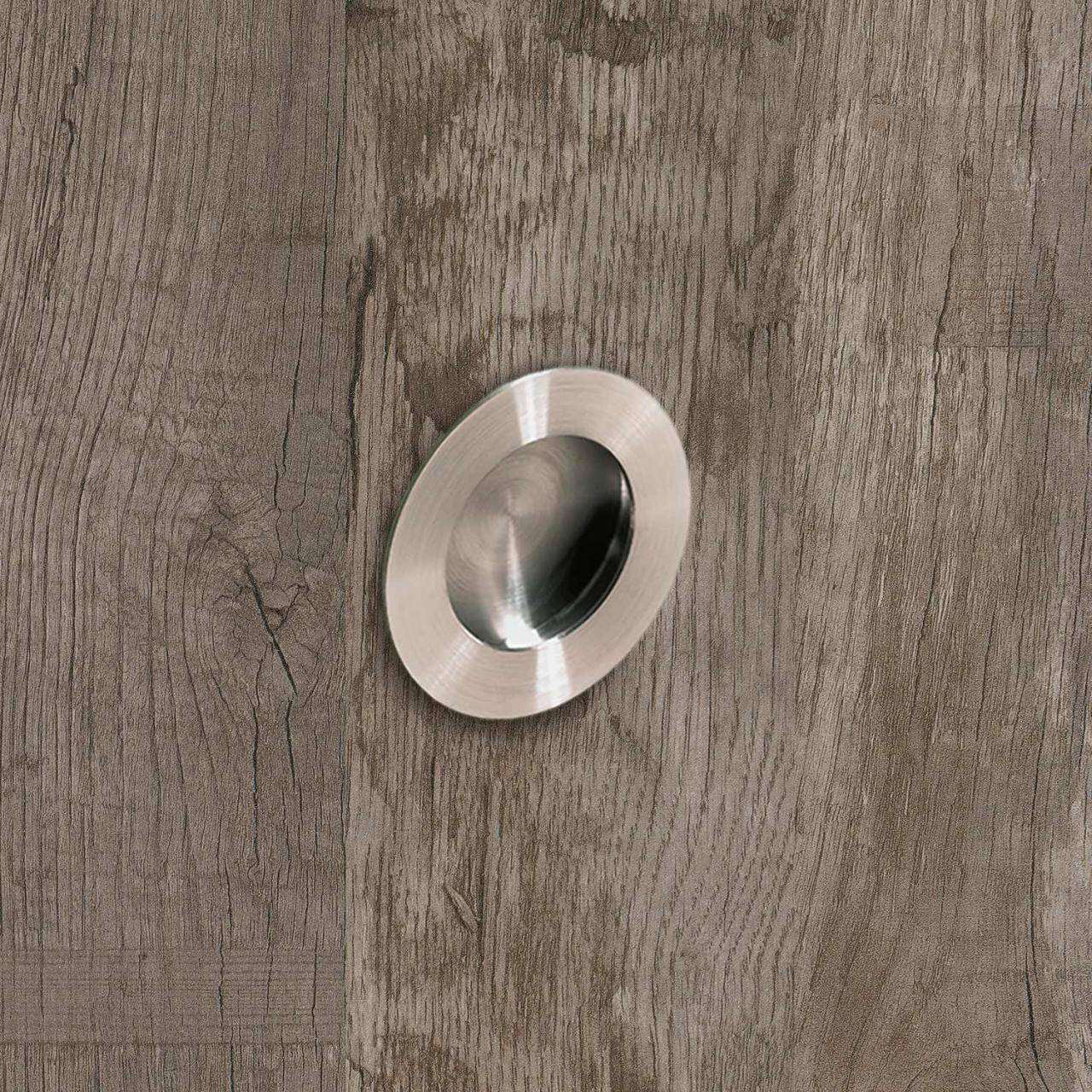 Einsetzgriff Aboa,  0, H 14 mm, ø 65 mm, Edelstahl gebürstet