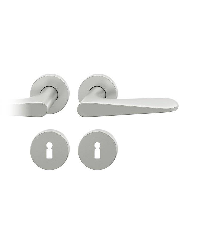 FSB OT-Drückergarnitur,mit Rosetten,rund 12 1144,BB,DIN Links-Rechts,naturfarbig