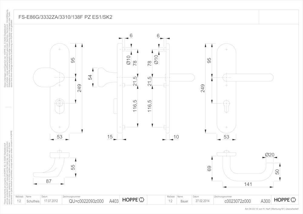 Eine minimalistische abstrakte Kurve mit zwei Linien darunter, nummeriert 135 und 141, was auf Maßstab oder Messung hindeutet.