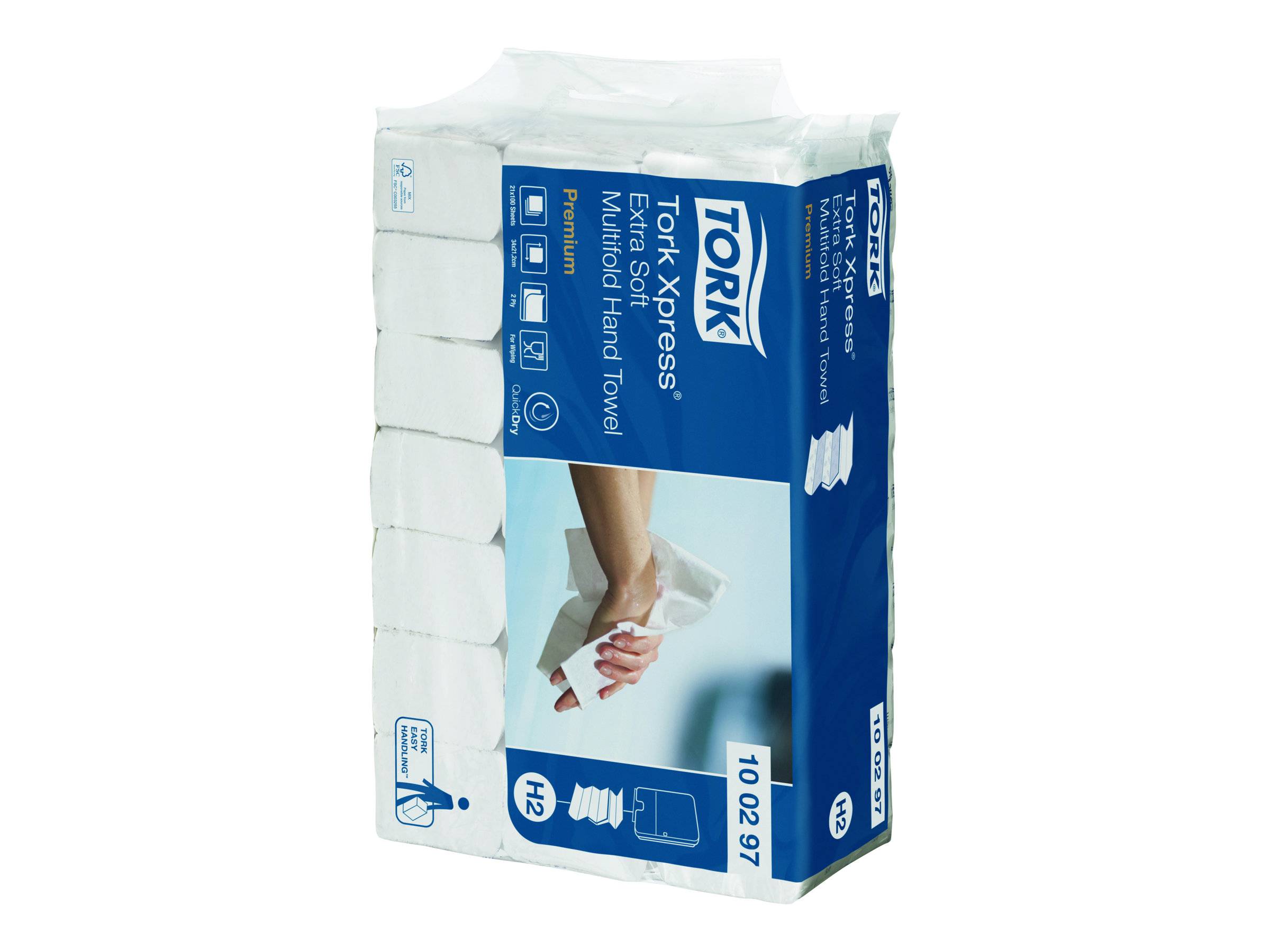 Tork Premium H2 - Papiertücher - 296 g - 100 Blätter