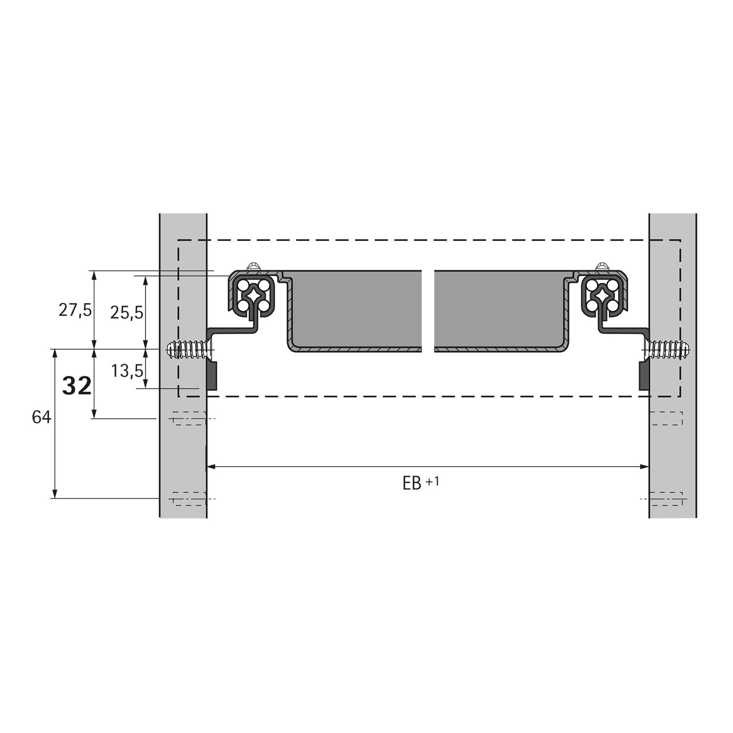 Quadro 12 Silent System für Schreibmaterial-Auszug