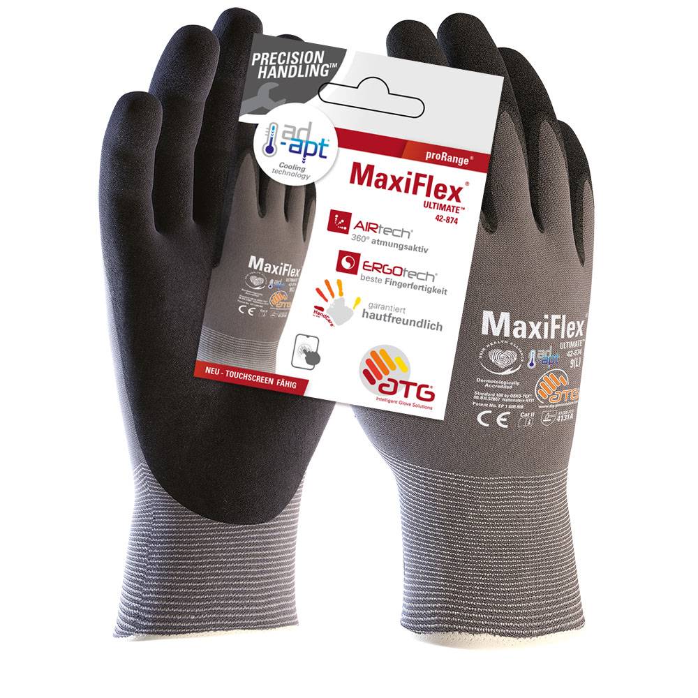 ATG® MaxiFlex® Ultimate AD-APT® Nylon-Strickh. (42-874 HCT), SB-Verp.