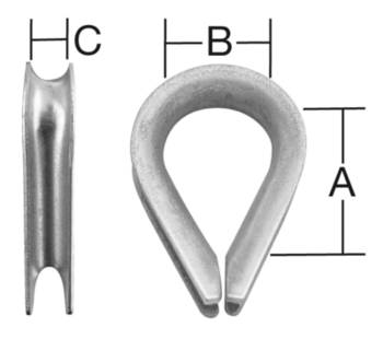 Vormann Seilkauschen bis 6 mm RF (V2A) 2 St