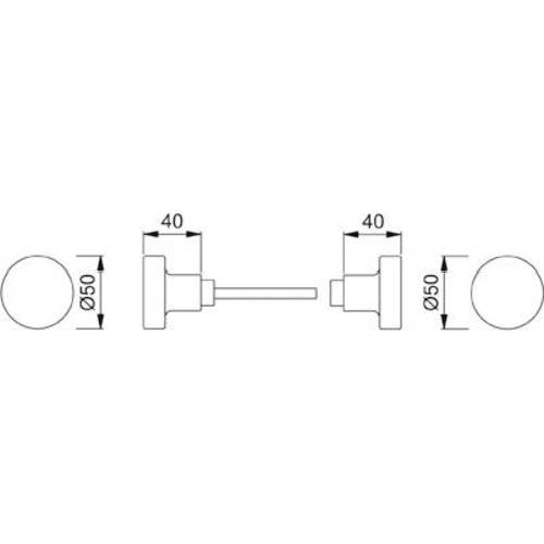 Hoppe Halbgarnitur 58/202K, KS, PZ72, F1, TS 40, TS 37-42, o. No.