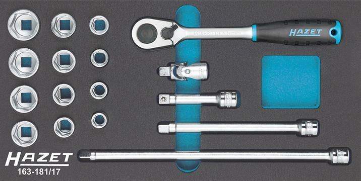 Werkzeugmodul 1/3 Steckschlüssel 163-181/17Hazet