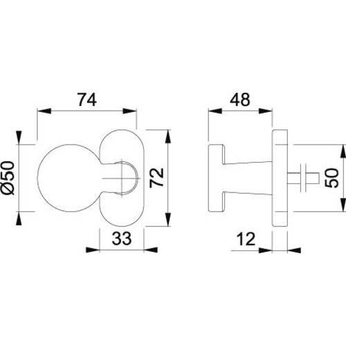 Hoppe Halbgarnitur 58G/55, 8, F1, o. No.
