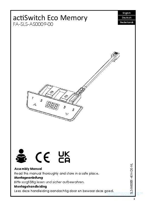 Actiswitch Handschalter Eco-Memory RJ11