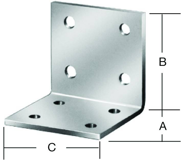 Vormann Winkelverbinder 40x40x40 mm Edelstahl