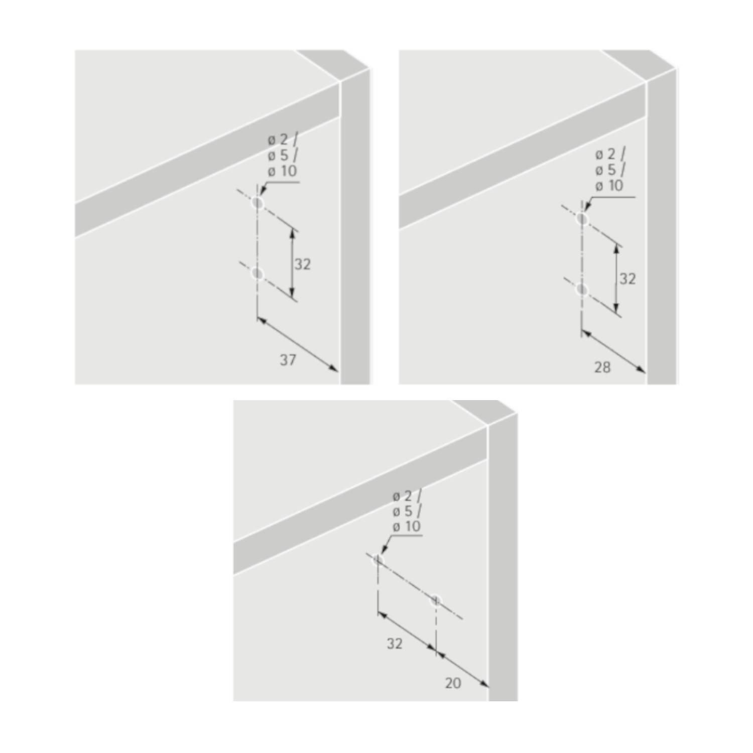 Hettich Push to open Silent für Drehtüren anthrazit, z. Anschrauben