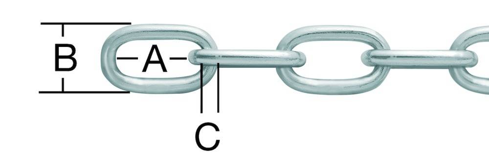 Vormann Rundstahlkette DIN 766 4 mm rostfrei