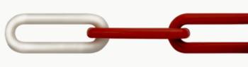 Vormann Absperrkette Stahl rot-weiß 6/8 mm