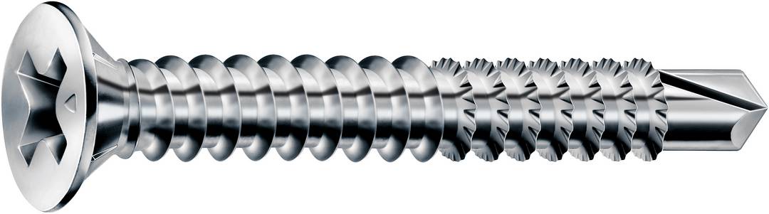 Fex-A Senkkopf Fraesrippen Kreuzschlitz H2 Bohrspitze Wirox 1000St 3,9x25