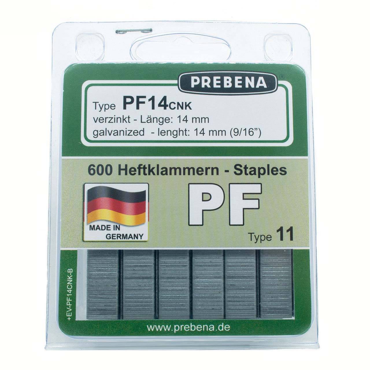 Prebena Heftklammern im Blister PF14CNK-B P = 600 Stck.