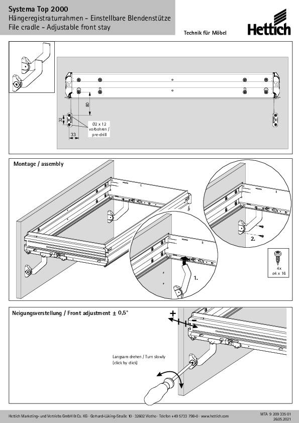 Einstellbare Blendenstütze für Hängerrahmen, Stahl, Alu Optik, links / rechts