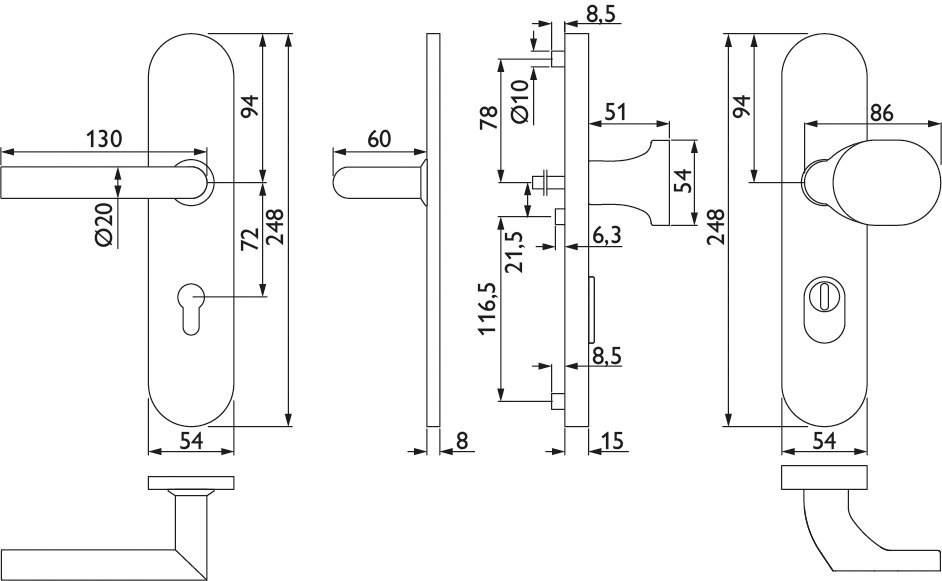 Hermat ZT-EN2-Schutzwechselgarnitur 1802 BASIC 02 *1802/2091.KS/3128/EN2.PZW-60*