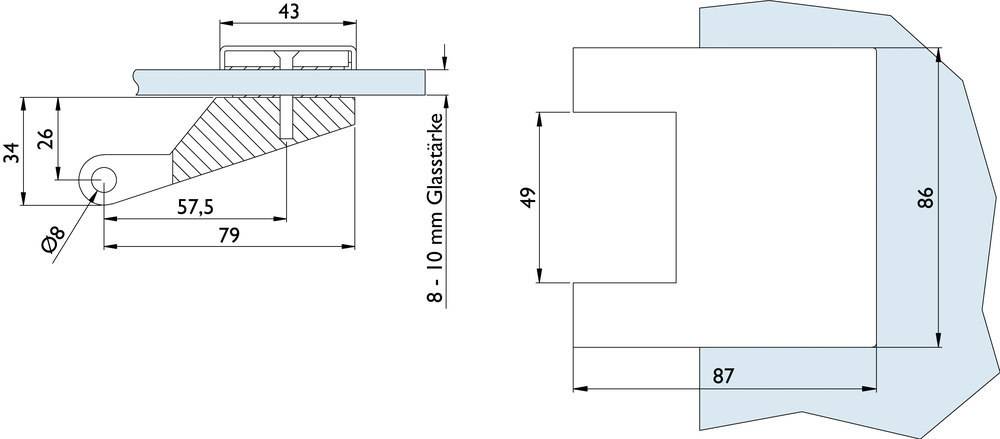 Hermat Glastür-Bandpaar 6325 *6325-60*