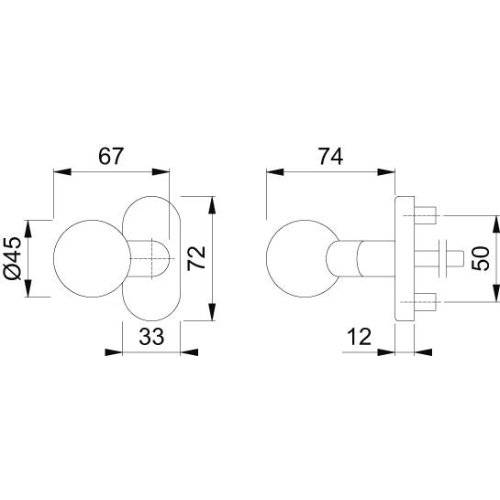 Hoppe Halbgarnitur FS-E50G/55, F69