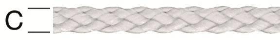Vormann PP-Schnur/Seil rundgeflochten weiß 4 mm