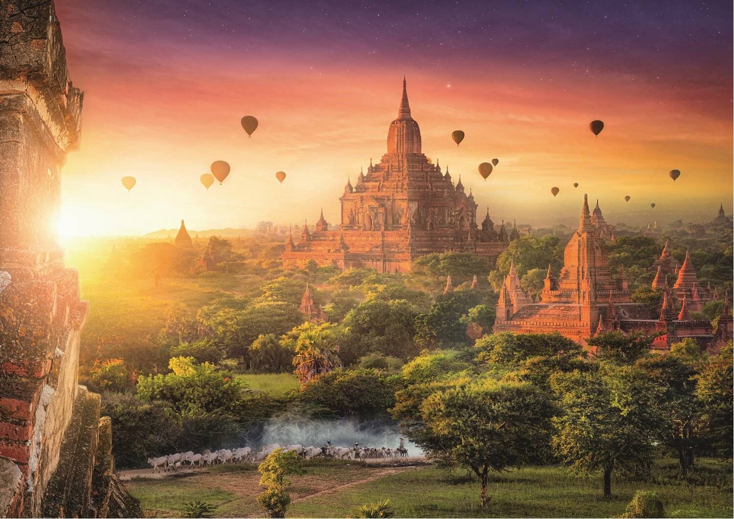 TREFL Puzzle Antiker Tempel in Birma 1000 Teile