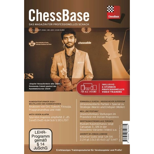 ChessBase Magazin #220 (Juli/August 2024) ChessBase Magazin #220 (Juli/August 2024)