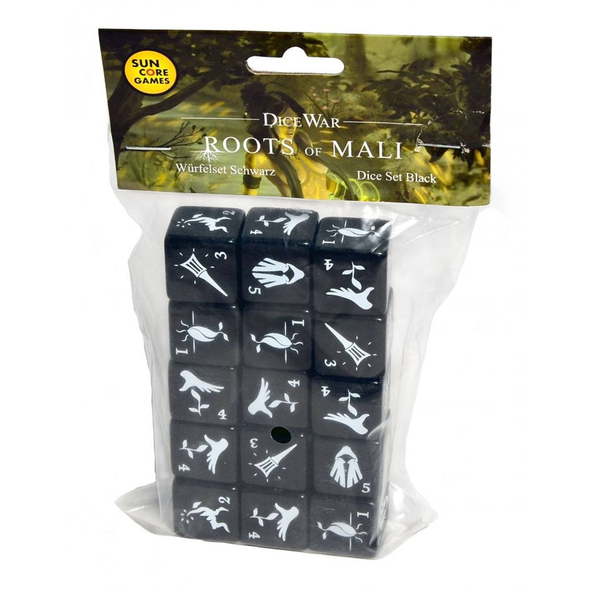 Suncoregames DiceWar Roots of Mali Würfelset - Schwarz