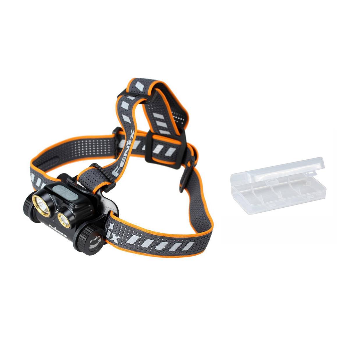 Fenix HM65R LED Stirnlampe 1400 Lumen neutralweiß und Batteriecase - Sparset